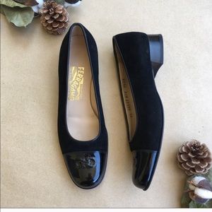 Salvatore Ferragamo Suede and Leather Patent shoes